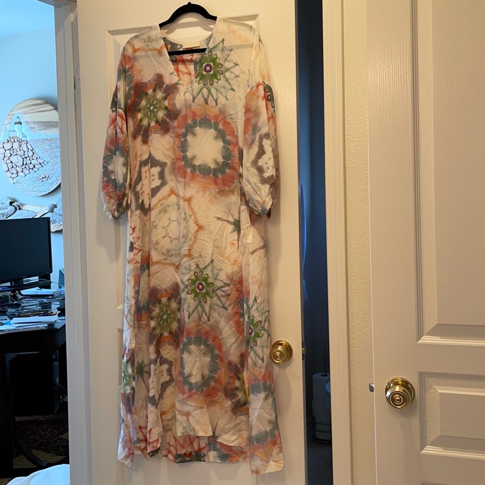 momoni silk floral dress